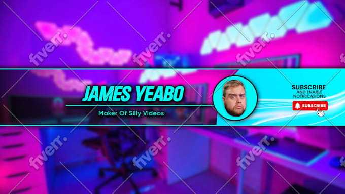 design attractive youtube banner and logo