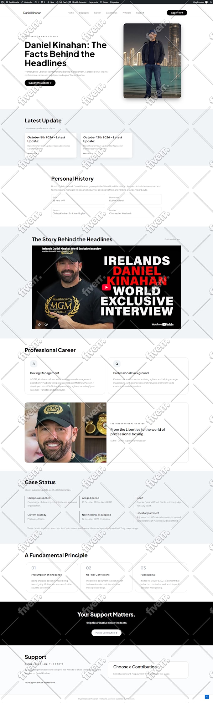 design, redesign wordpress website development using elementor or divi