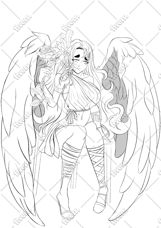 draw cute custom anime or blackwork tattoo