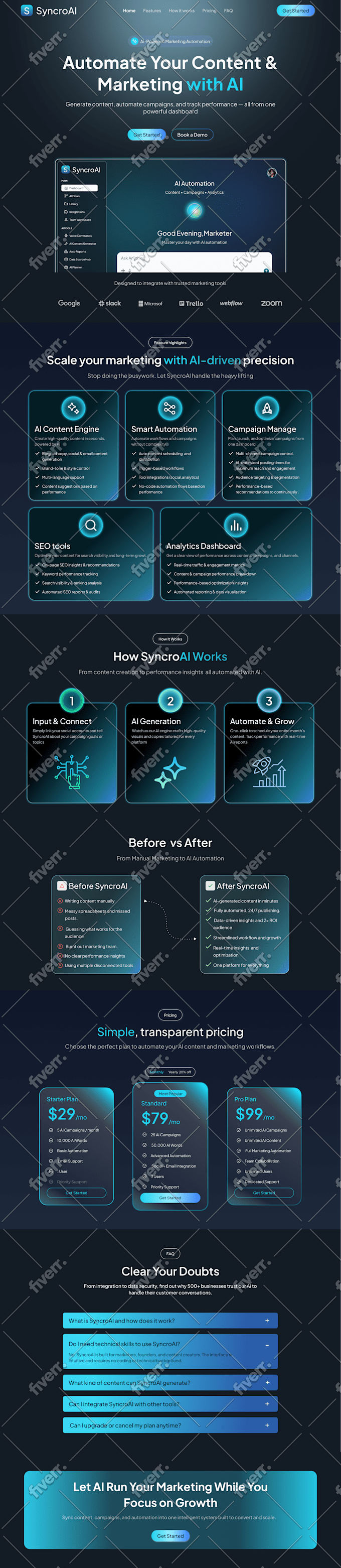 design saas or startup landing page and convert figma to framer