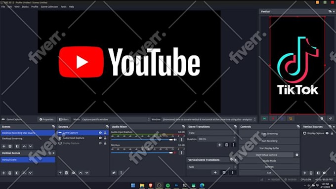 set up or fix obs studio streamlab and vmix for twitch, youtube, kick and tiktok