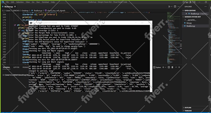 create crypto trading bot for you in python