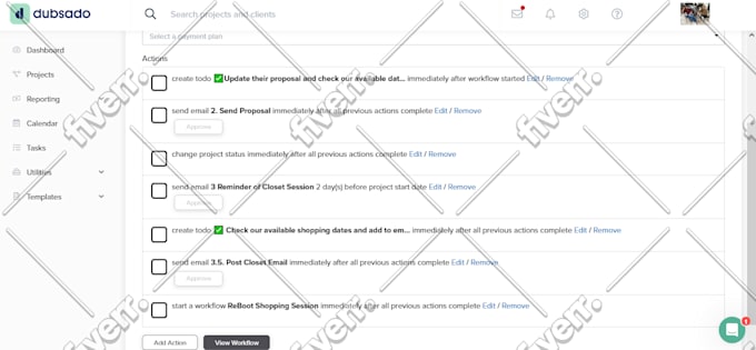 do dubsado workflow automation setup