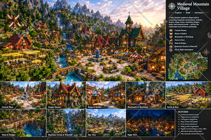 build a custom minecraft server spawn, lobby, hub, and maps