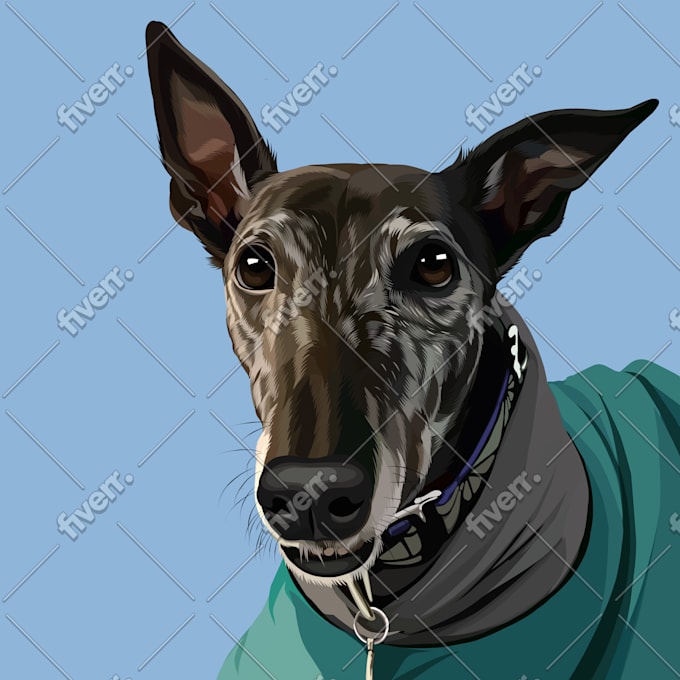 draw vector portrait from your cat dog and pet