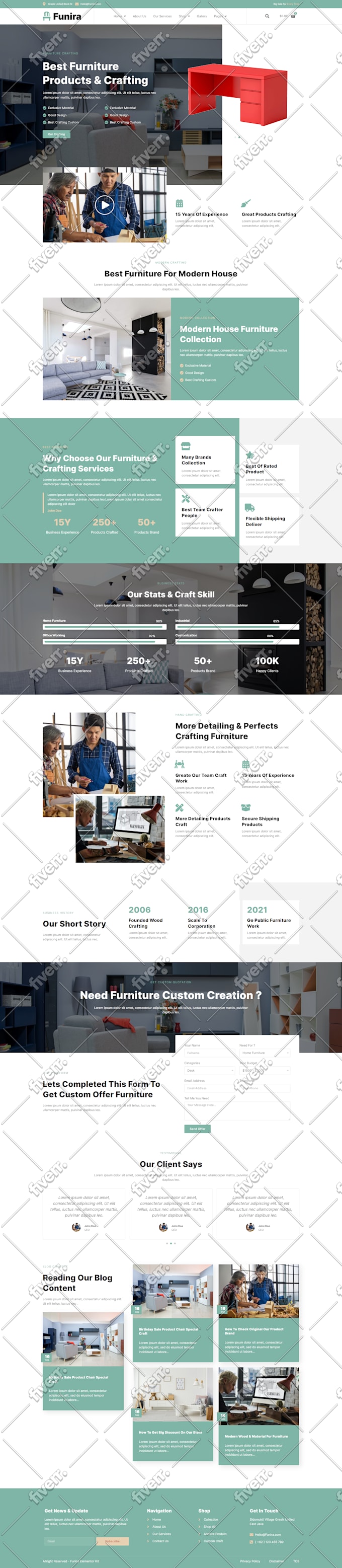 wordpress landing page website and elementor landing page design