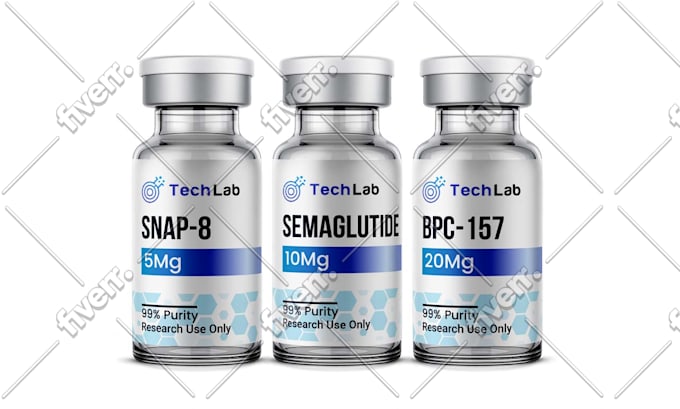 do product label design, vial, peptide label design