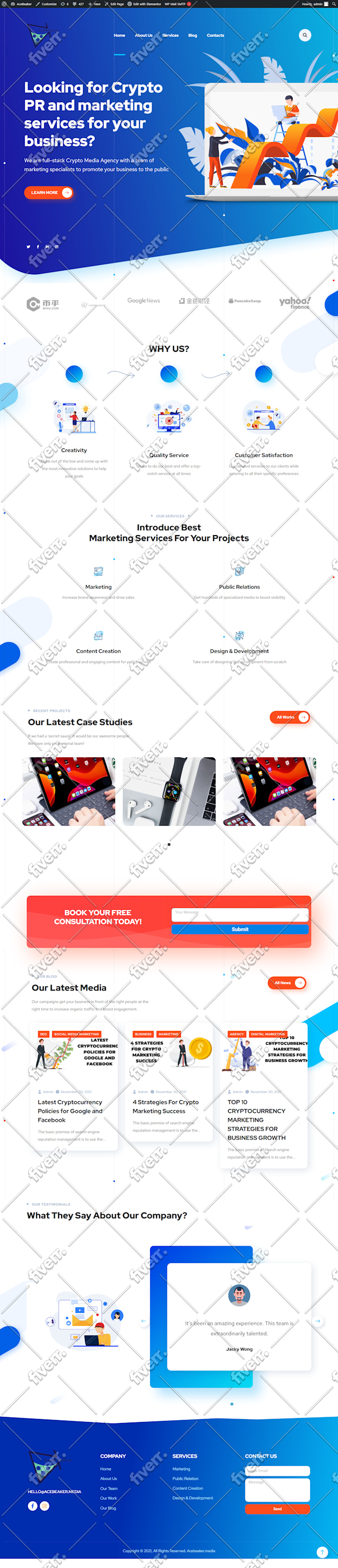 be a dynamic wordpress website expert by elementor pro, acf