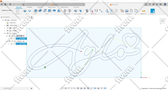 do bitmap to dxf stl step gcodes on vectric aspire and fusion360