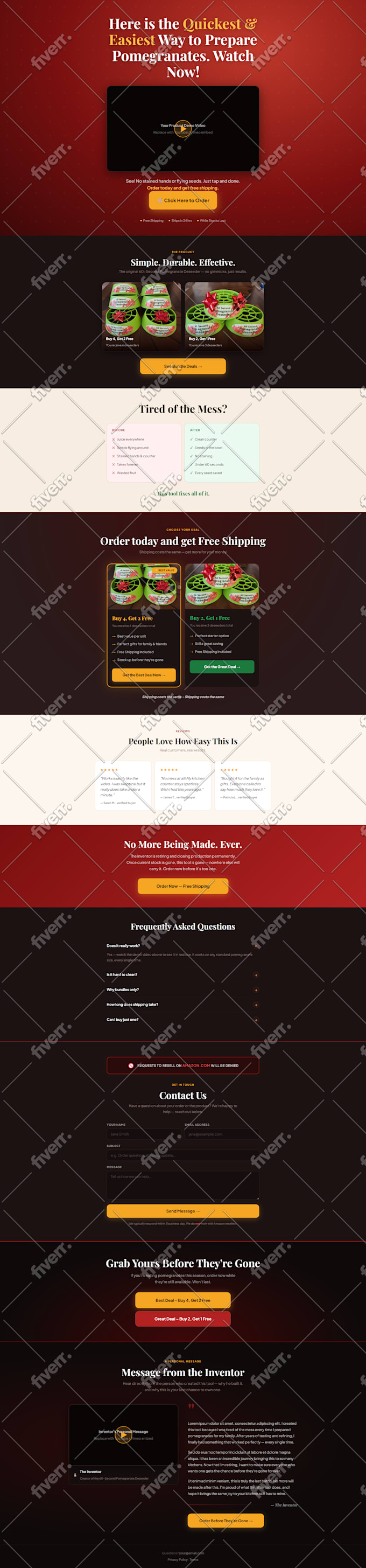 design high converting landing pages on wordpress, shopify, wix more