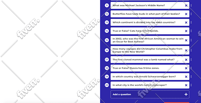 create a personalized trivia quiz for you