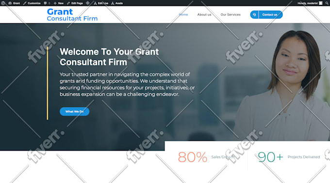 do web design with professional and responsive layout