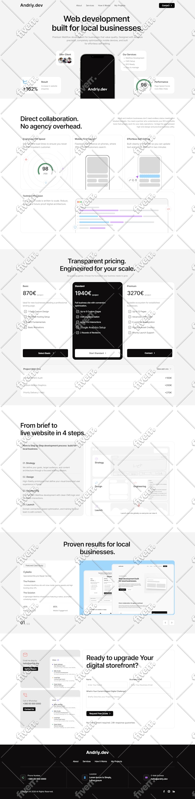 do figma website design, website mockup, wordpress landing page design