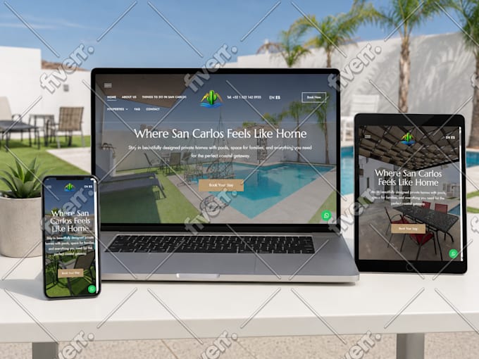 create a  vacation rental website, property management website, airbnb website