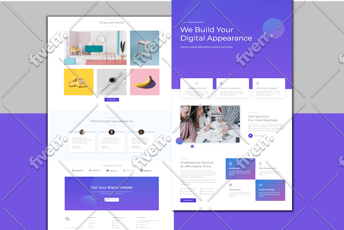 create professional and modern responsive wordpress website