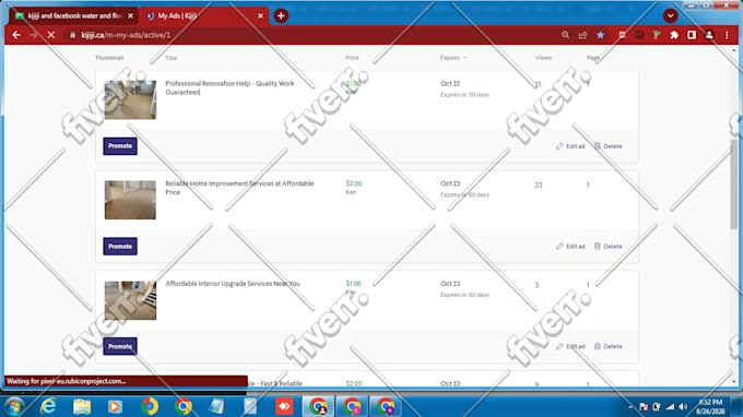 post live ads on kijiji classified website