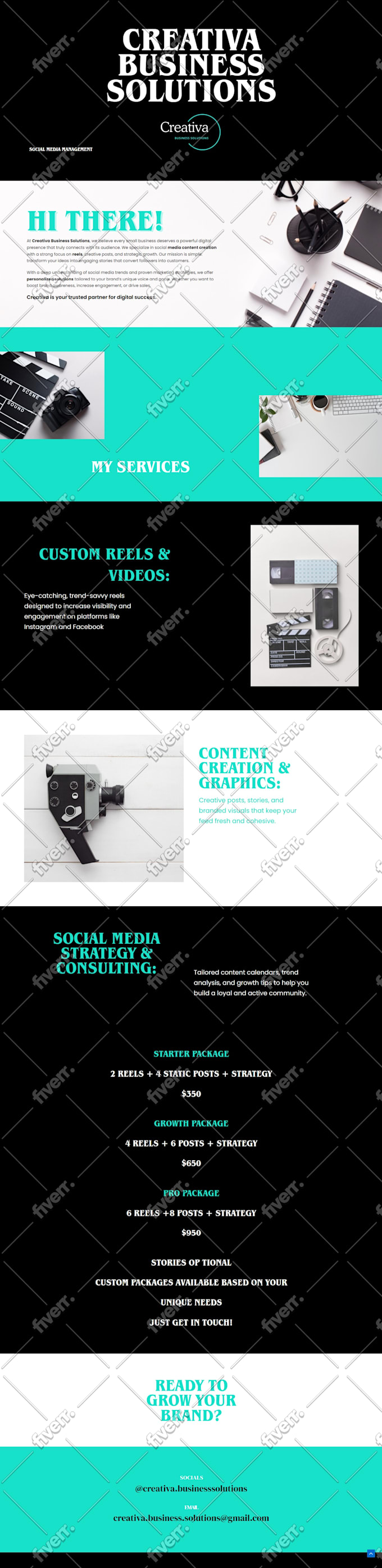 create website wordpress landing page clean and modern