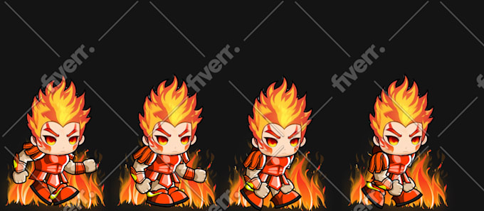 draw 2d sprite sheet character pixel art 2d sprite animation for game assets
