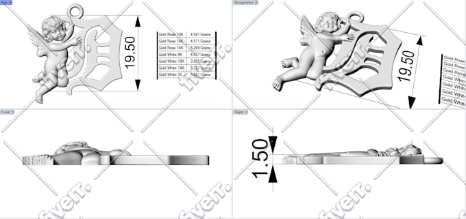do 3d cad model jewelry design
