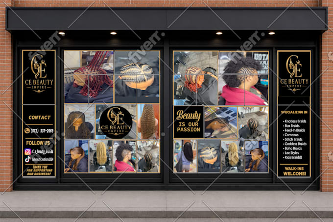 create professional shop front or storefront window graphics vinyl sticker
