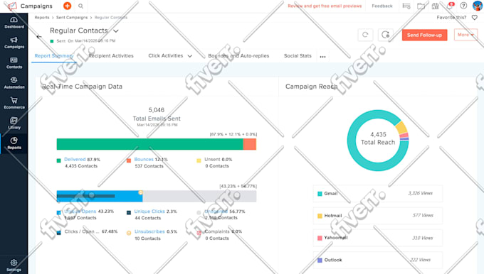 send 800 million bulk email blast, email marketing campaign to inbox