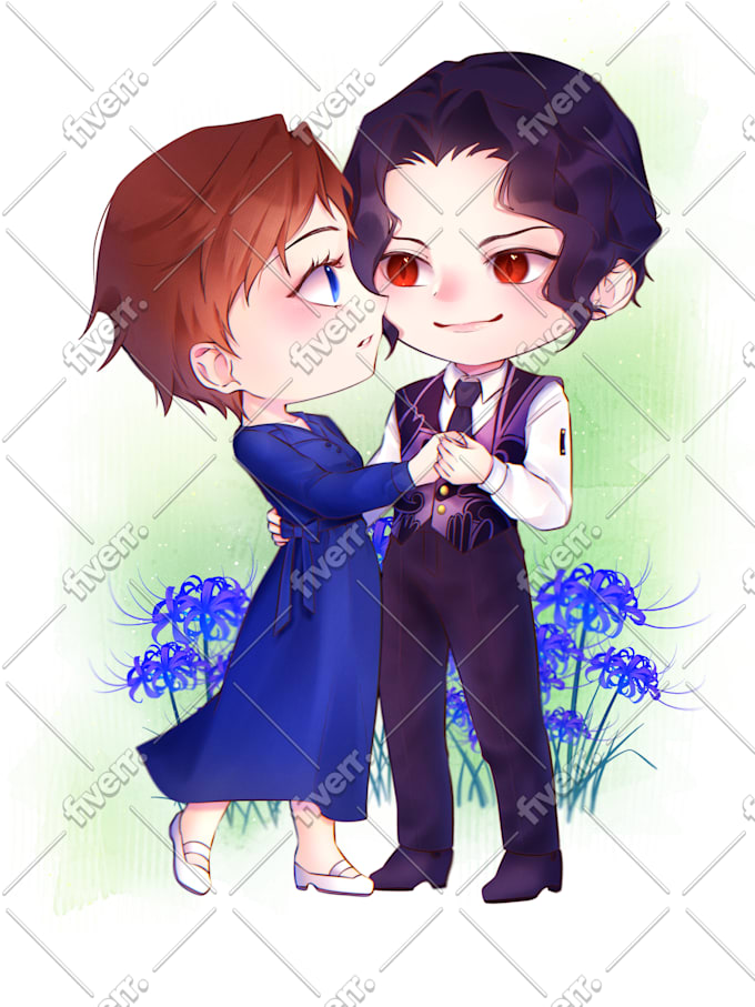 draw cute chibi anime art for you