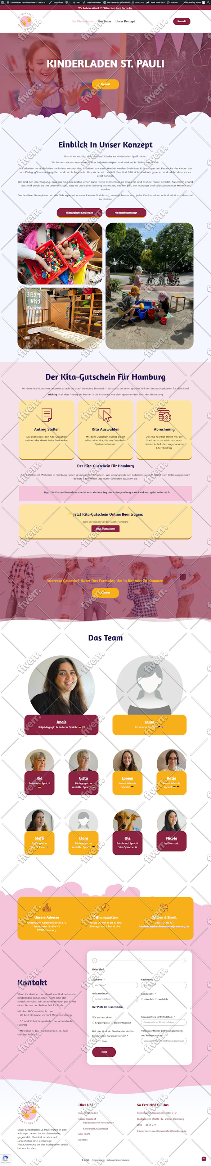create onepage website or landing page design