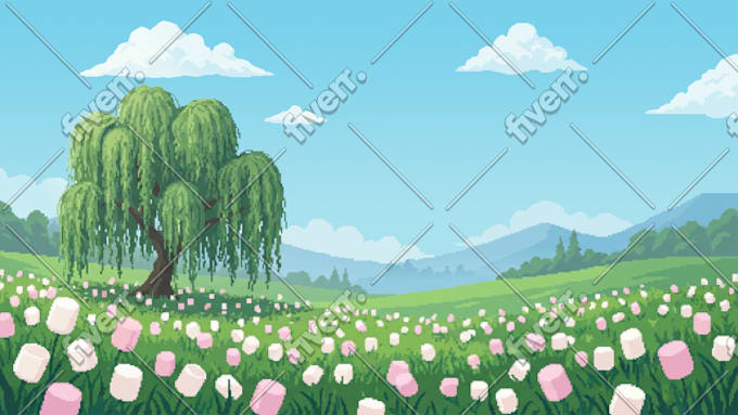 create pixel art backgrounds for games and streams