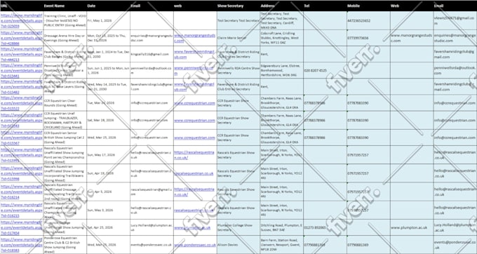scrape data from any website and deliver clean excel or CSV files