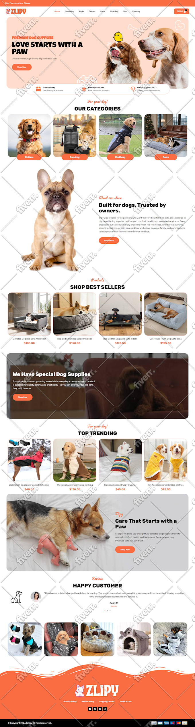 create responsive wordpress blog and ecommerce website
