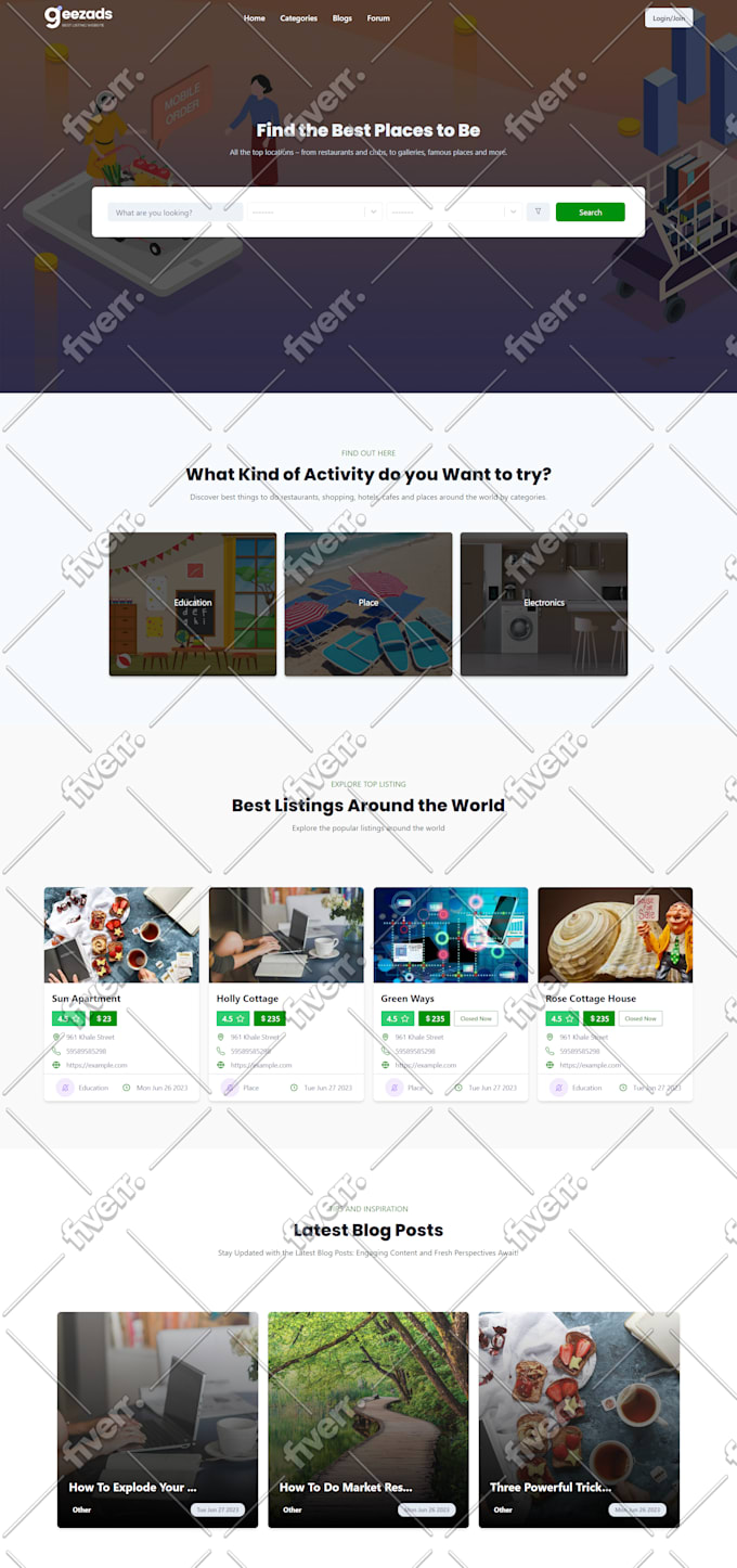 build a modern nextjs website with react and typescript