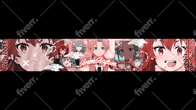 make a custom anime youtube thumbnail and banner