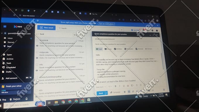send emails manually one by one per day