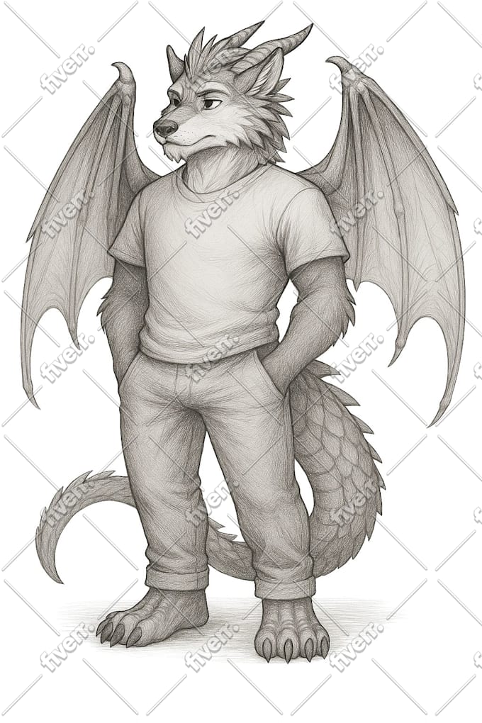 draw furry reference sheet custom fursona character design furry art commission