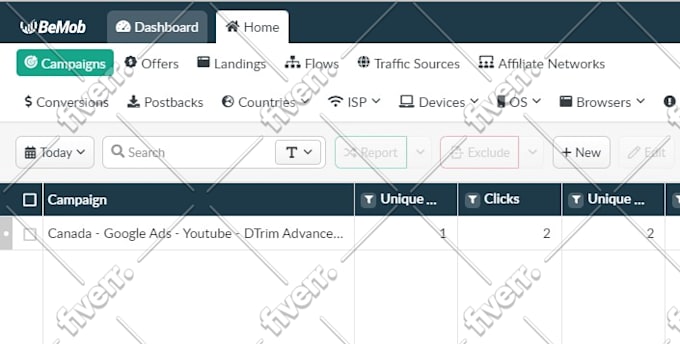 setup your bemob CPA campaigns