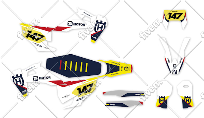 design a professional motocross, motorcycle graphics