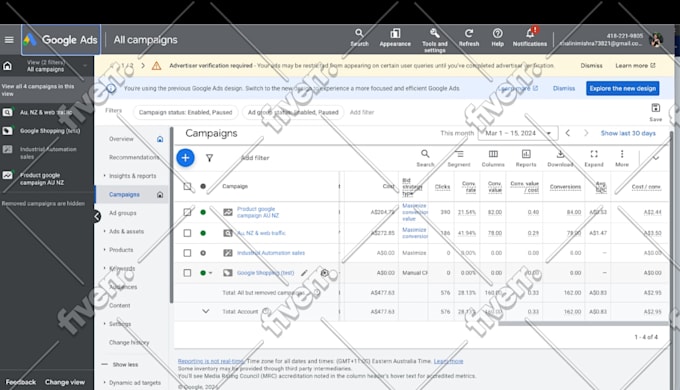 manage google shopping product feed and shopping campaign