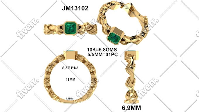 customize 3d cad jewellery