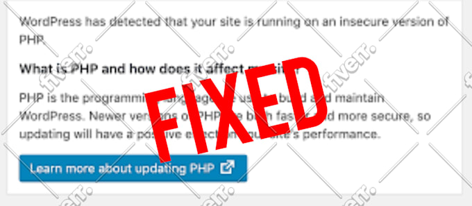 update PHP version update wordpress version and plugins