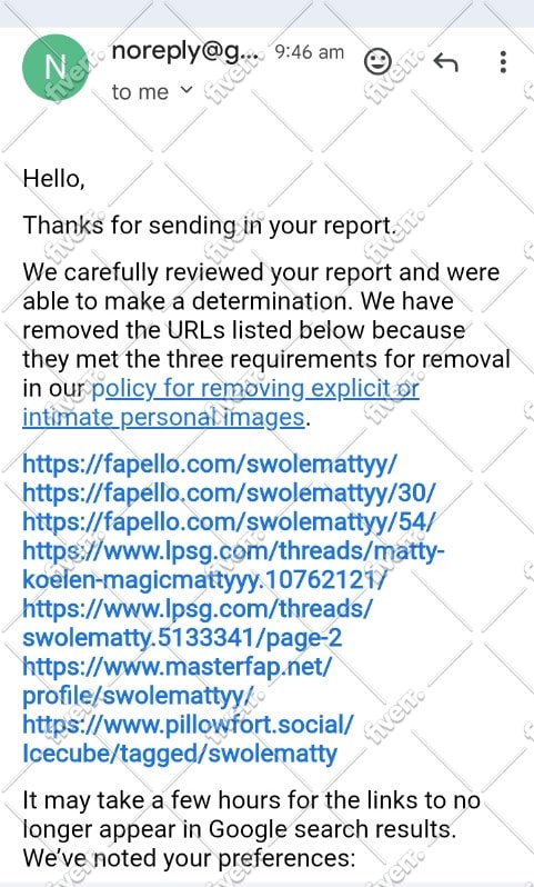 assist with dmca takedown notices for leaked content
