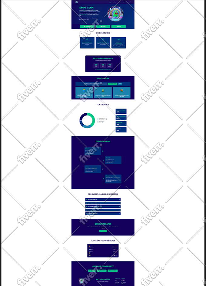 build meme coin website or crypto token website