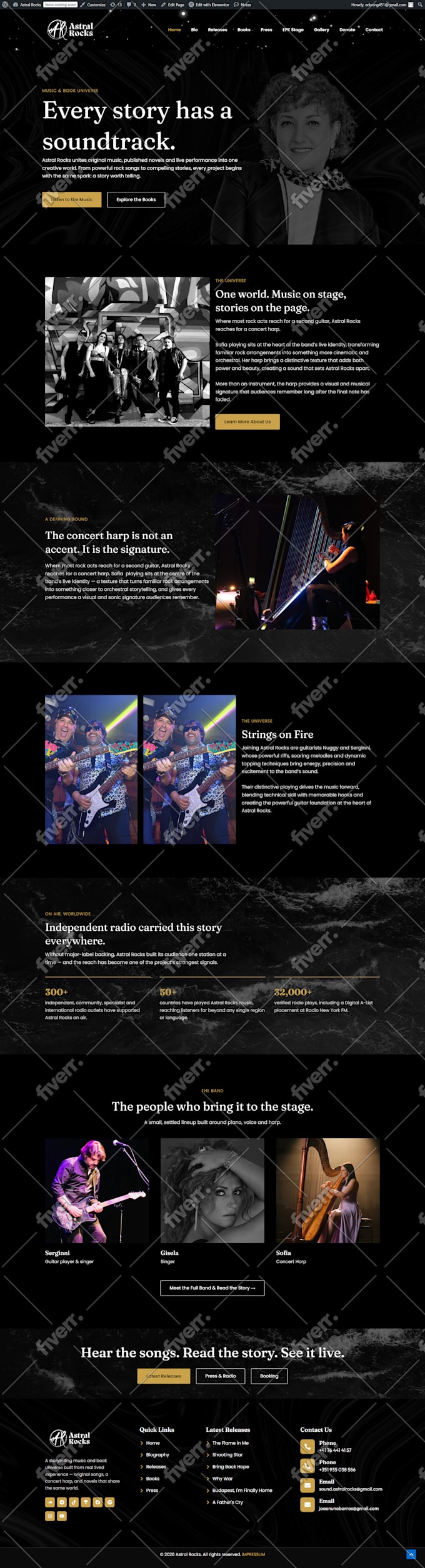 create a responsive wordpress website design and development