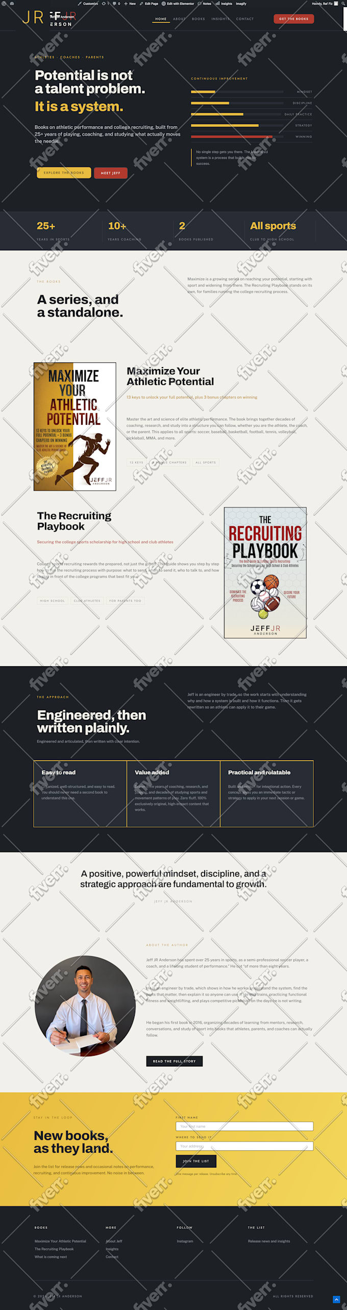 design author website, book website, book author website and book landing page