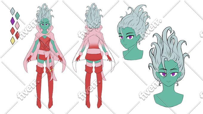 draw character reference sheet for your oc