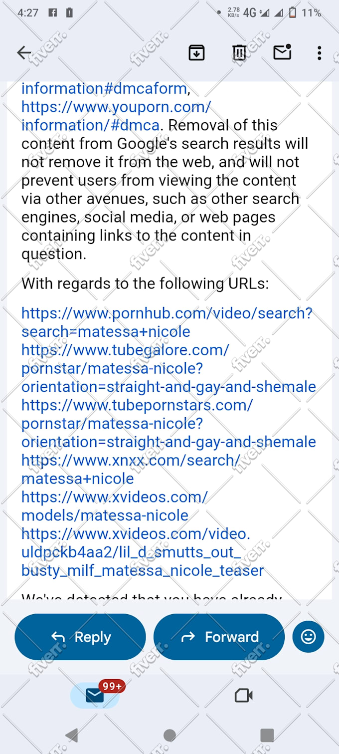 do takedown dmca notice for facebook youtube reddit onlyfans google twitter
