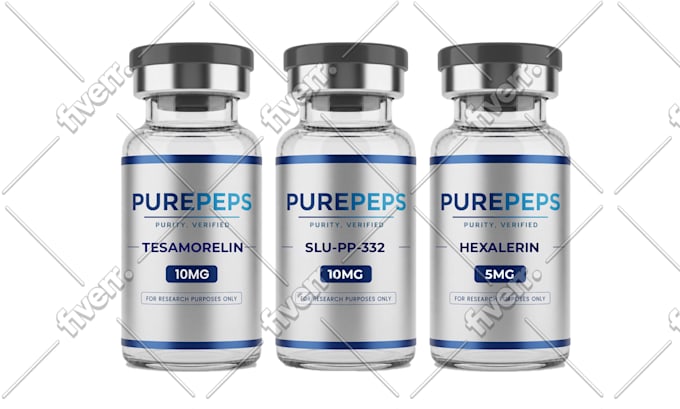 product label design, peptide label and vial label design