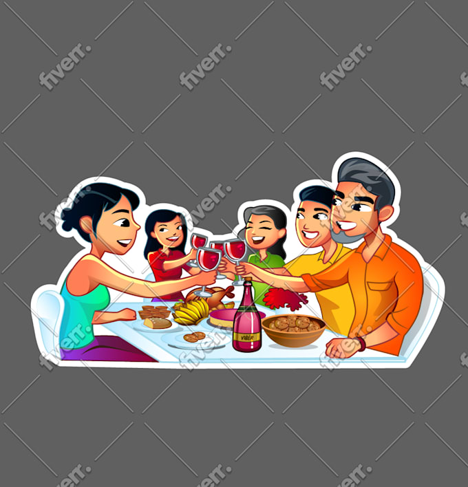 create high quality stickers mascots and illustrations