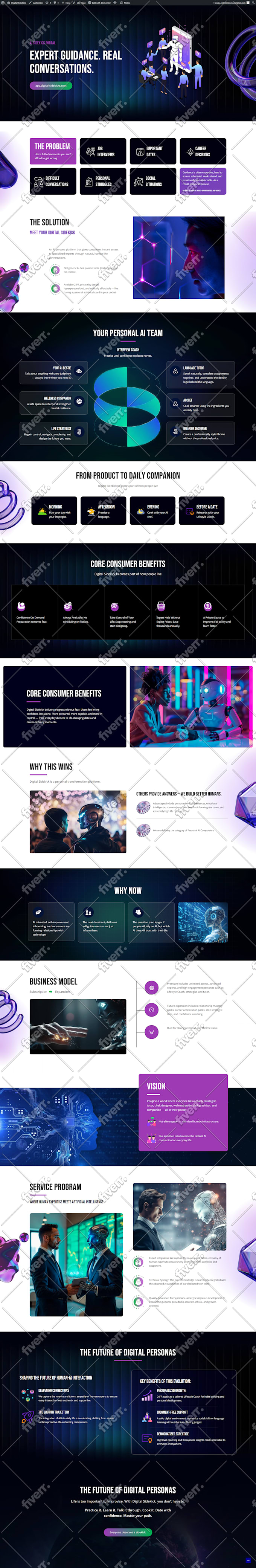 build wordpress website design and website development
