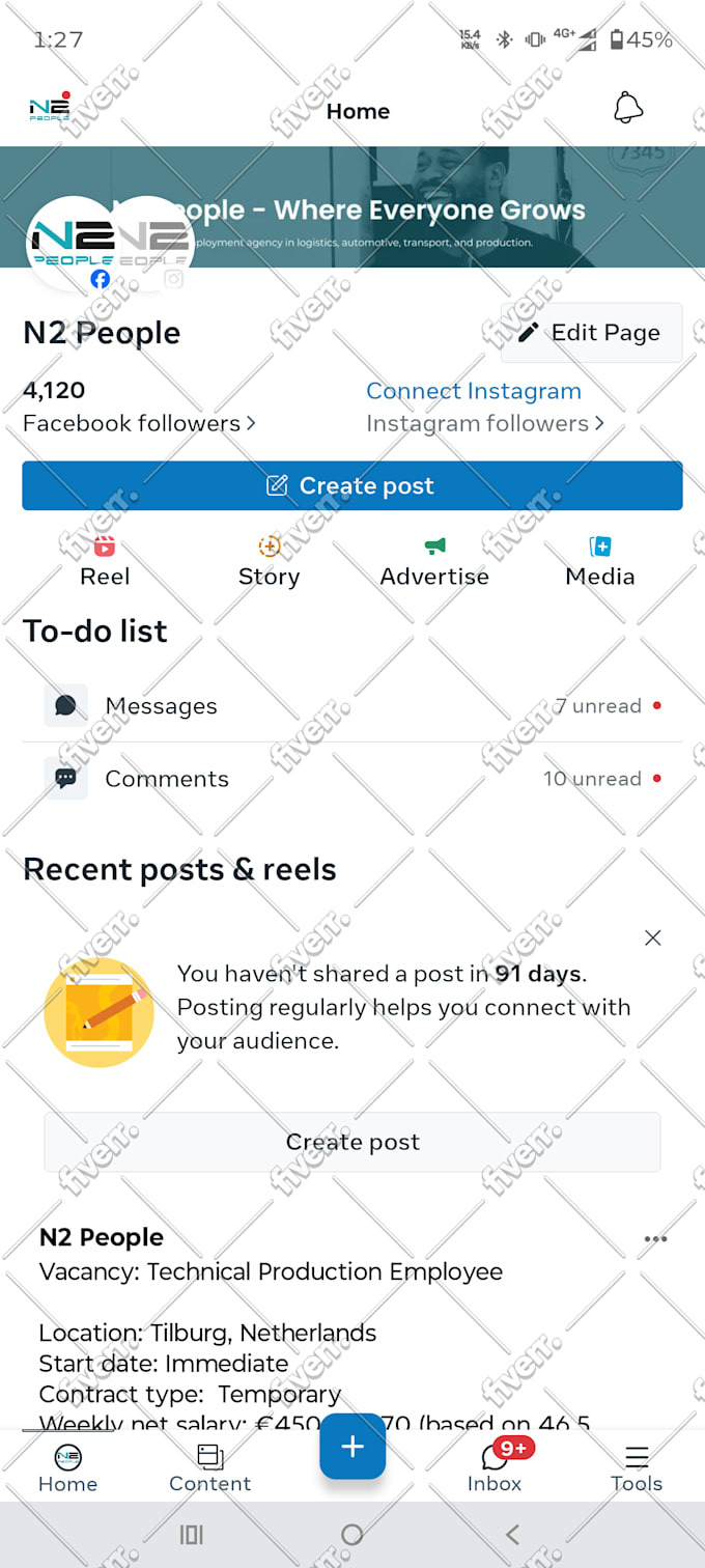 create and setup facebook,instagram business page