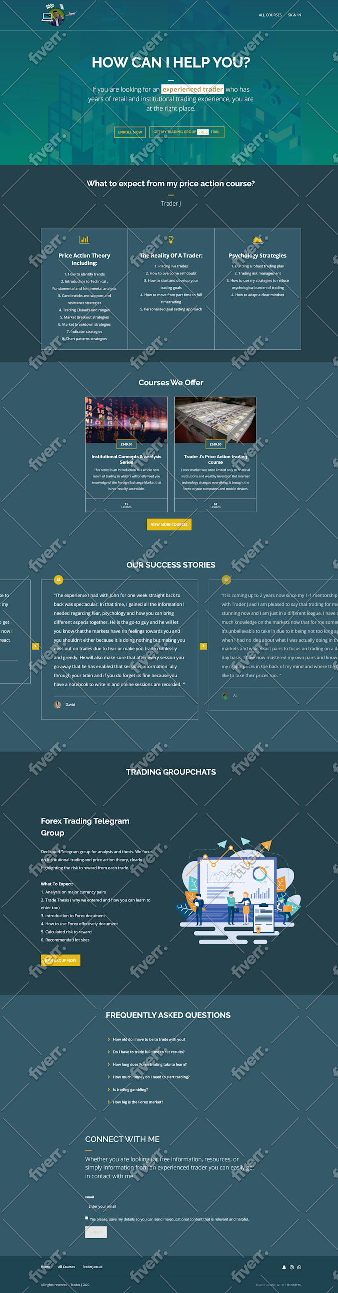 build thinkific online course website or upload courses